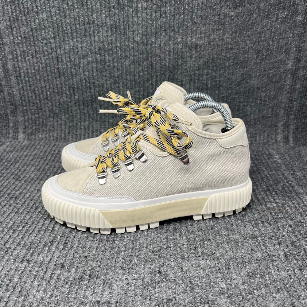 Rag & Bone Army Hiker Low Ecru White Beige Canvas Shoes Sneakers Womens 36 / 6 - Picture 3 of 7